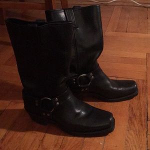 Black Frye Harness Boots - 12”